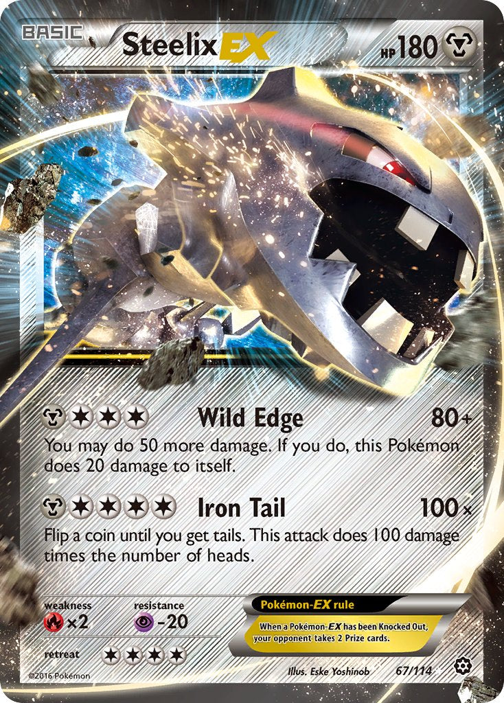 Steelix EX⁣ - Steam Siege⁣ (Ultra Rare)⁣ [67] English / Good / Normal