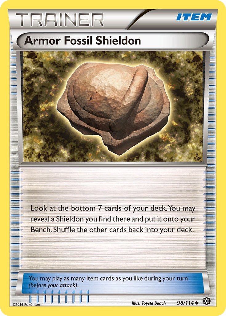 Armor Fossil Shieldon - Steam Siege (Uncommon) [STS-98] English / Near Mint / Normal