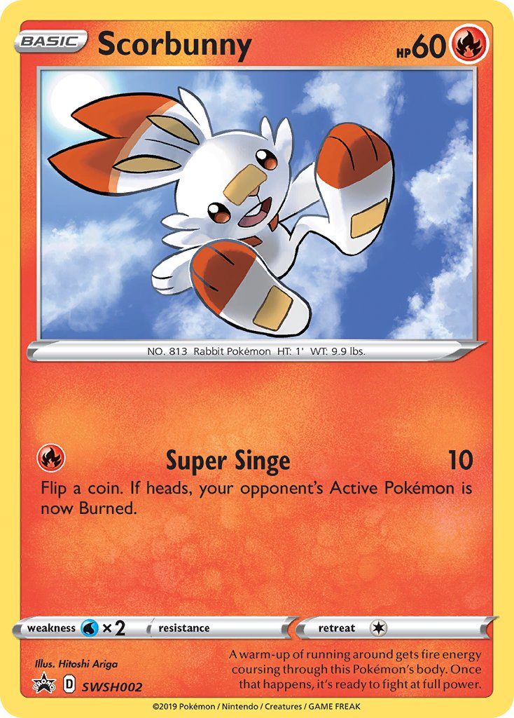 Scorbunny - SWSH Black Star Promos (Promo) [SWSH-002] English / Near Mint / Normal