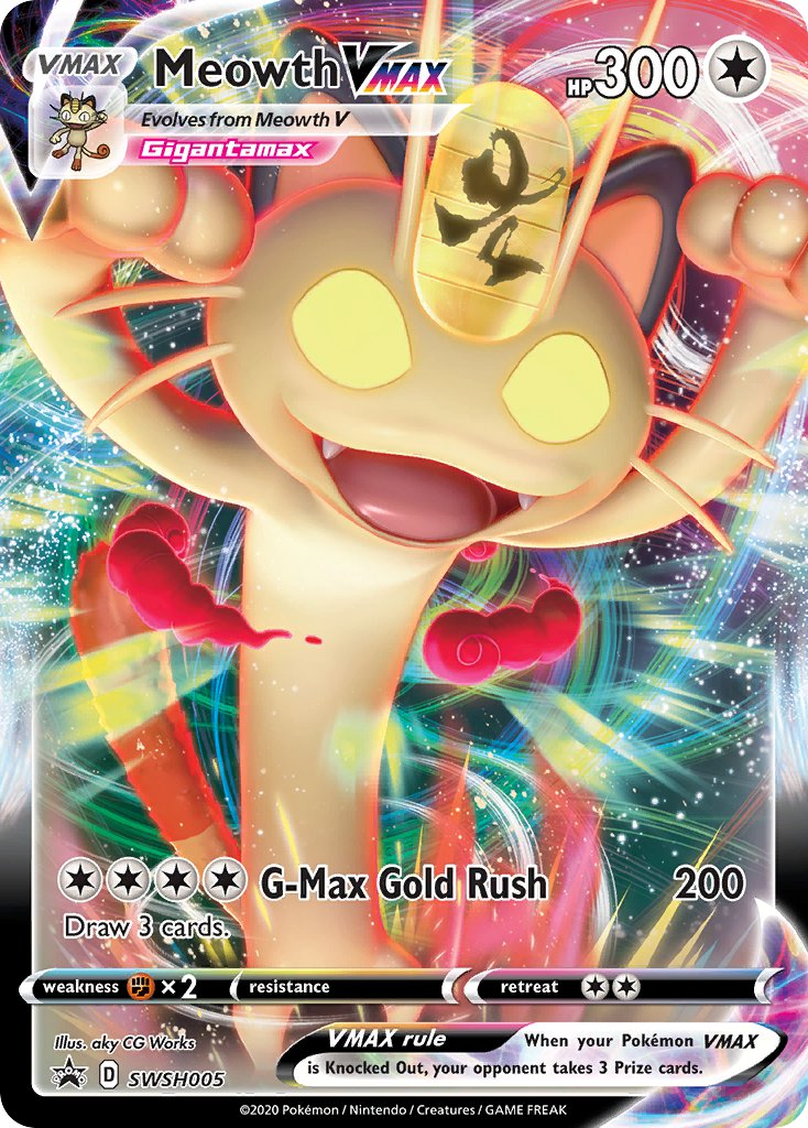 Meowth VMAX⁣ - SWSH Black Star Promos⁣ (Promo)⁣ [005] – Matraws