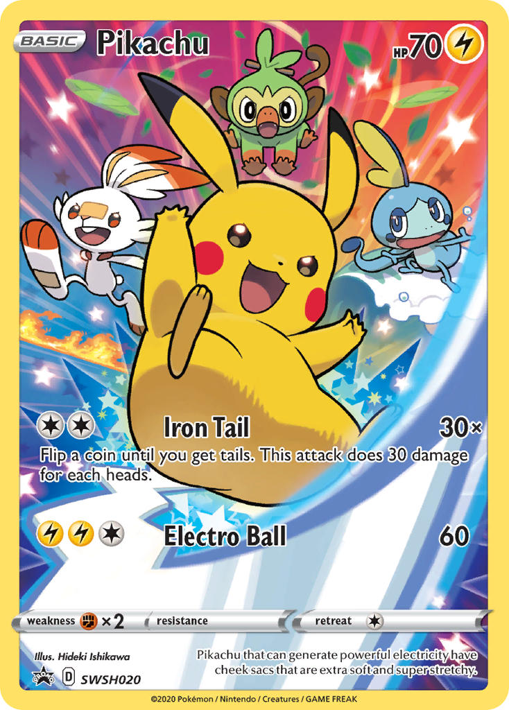 Pikachu - SWSH Black Star Promos (Promo) [SWSH-020] English / Near Mint / Normal