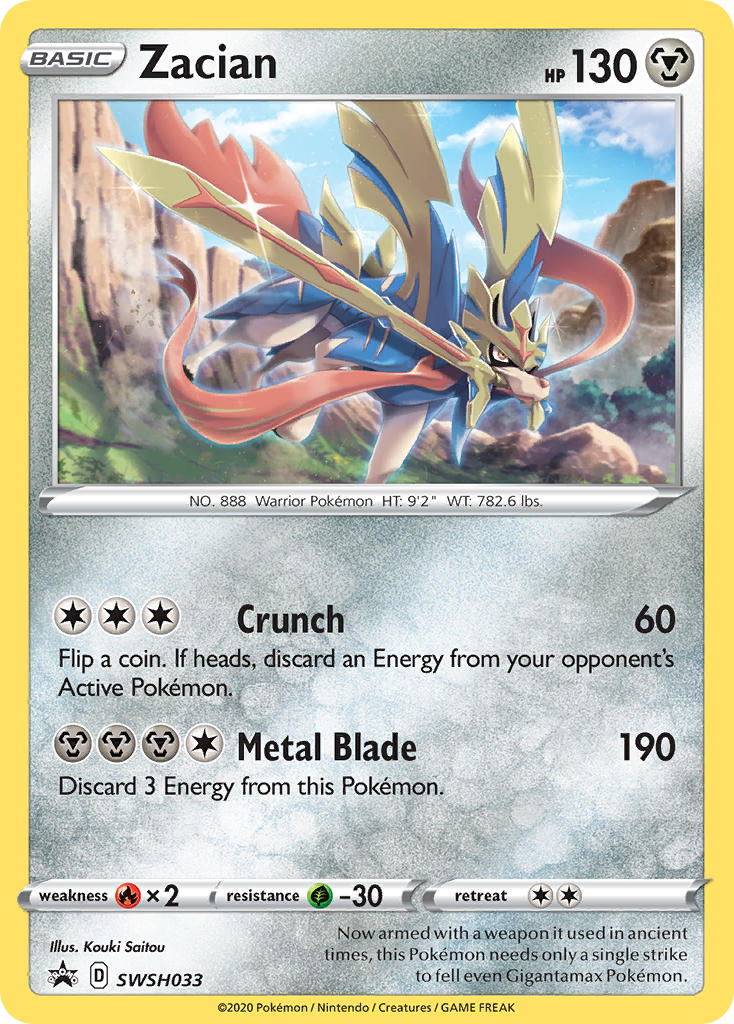Zacian - SWSH Black Star Promos (Promo) [SWSH-033] English / Near Mint / Normal