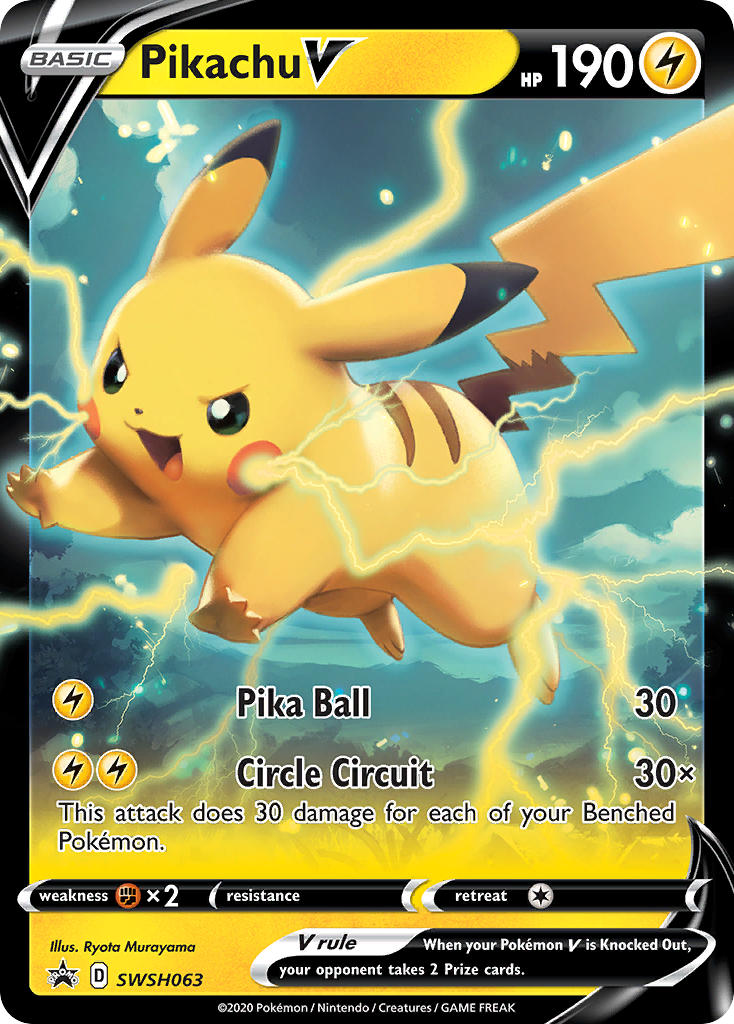 Pikachu V⁣ - SWSH Black Star Promos⁣ (Promo)⁣ [063] English / Near Mint / Normal