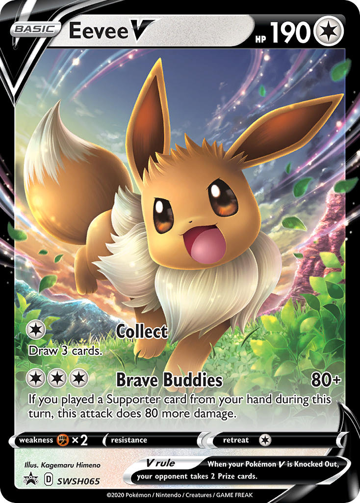 Eevee V - SWSH Black Star Promos (Promo) [065] Kortspil