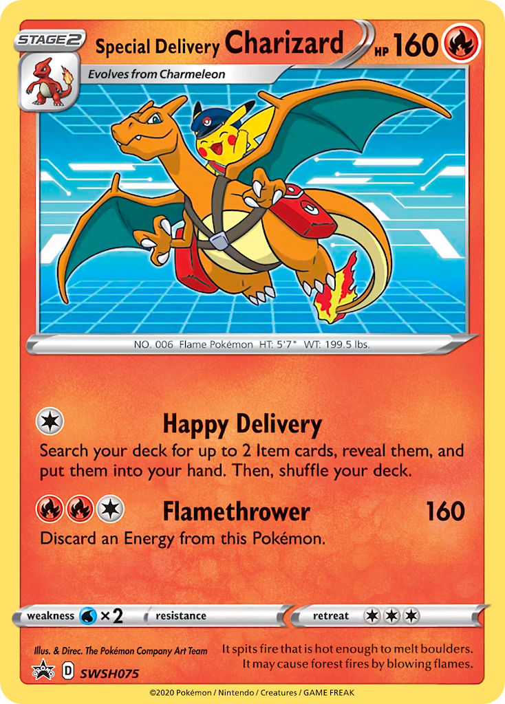 Special Delivery Charizard - SWSH Black Star Promos (Promo) [SWSH-075] English / Near Mint / Normal