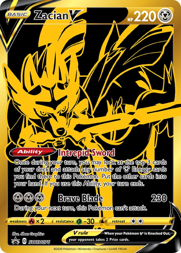 Zacian V - SWSH Black Star Promos (Promo) [SWSH-076] English / Near Mint / Normal
