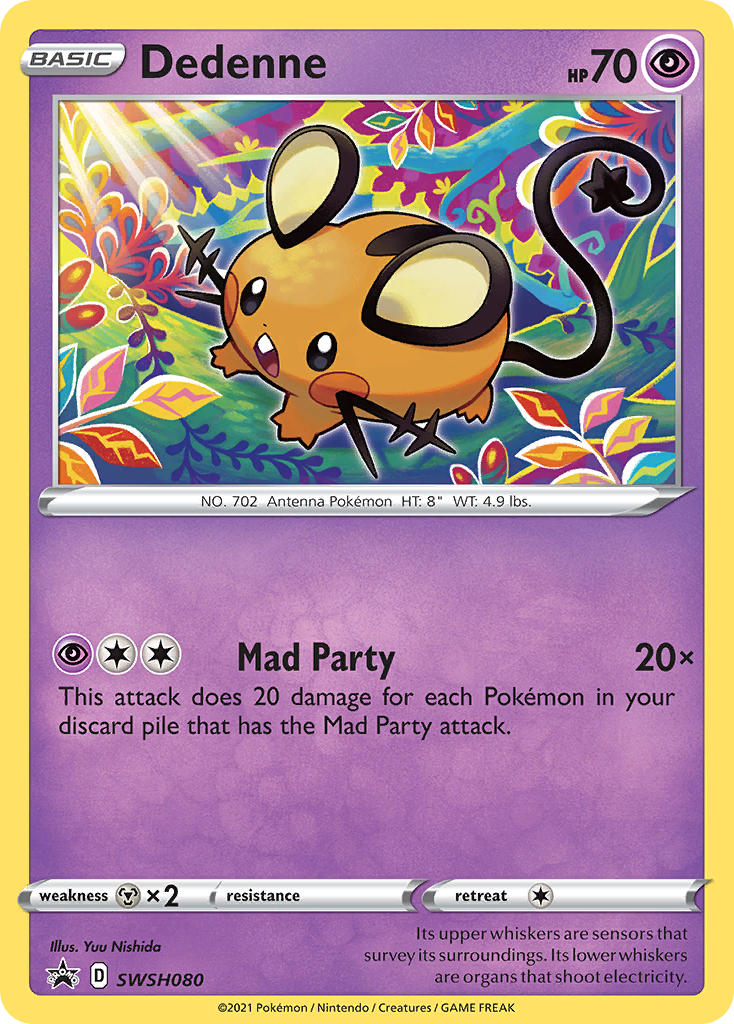 Dedenne⁣ - SWSH Black Star Promos⁣ (Promo)⁣ [080] English / Excellent / Normal