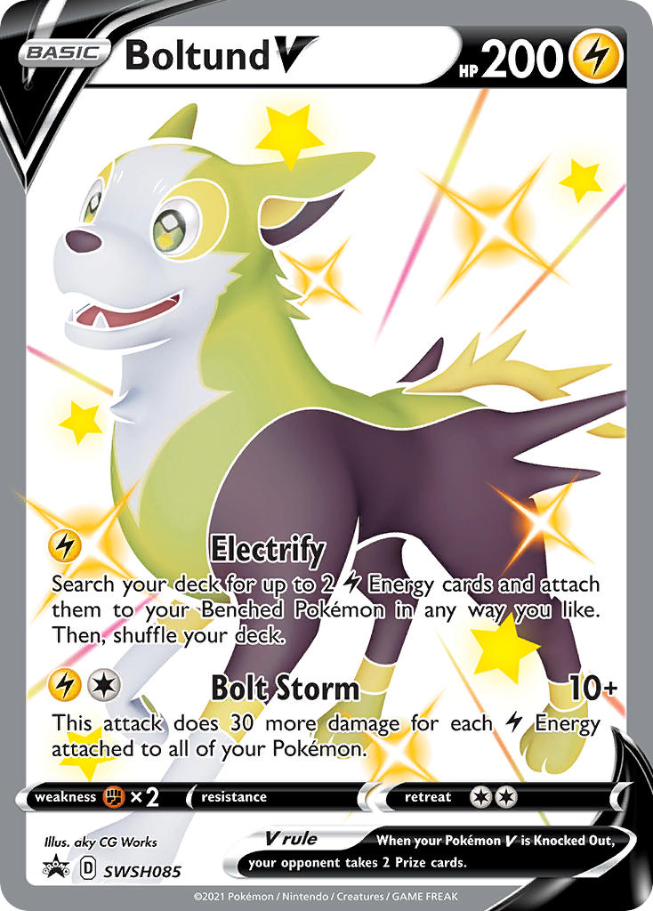 Boltund V⁣ - SWSH Black Star Promos⁣ (Promo)⁣ [085] English / Light Played / Normal