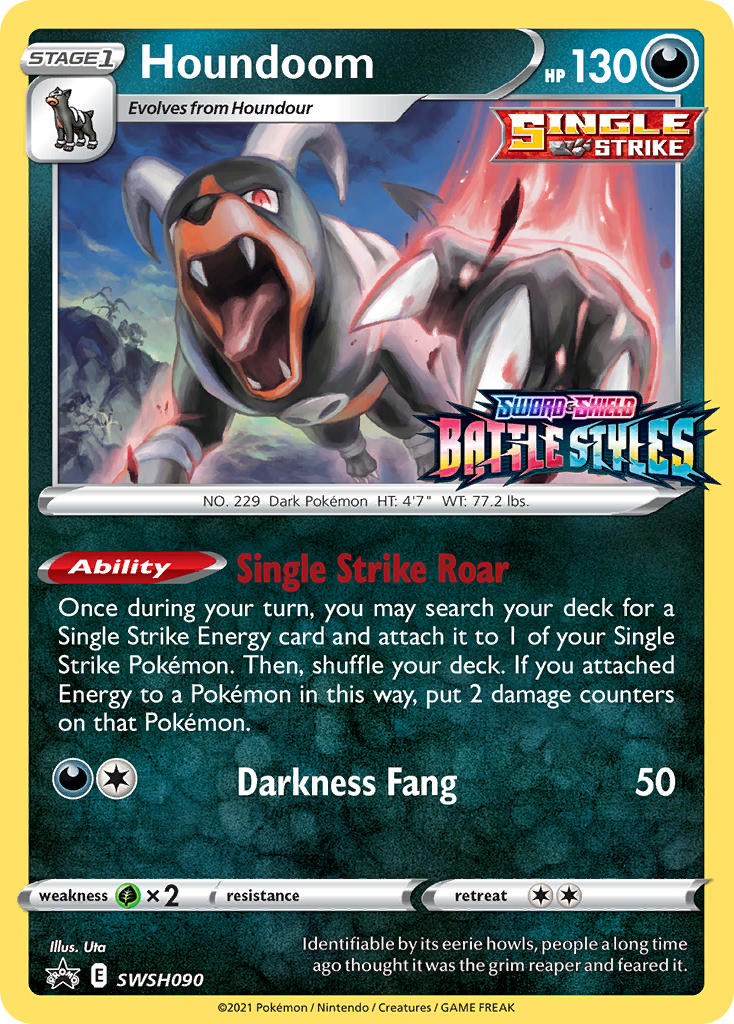 Houndoom⁣ - SWSH Black Star Promos⁣ (Promo)⁣ [090] English / Near Mint / Normal