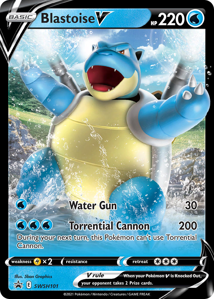 Blastoise V⁣ - SWSH Black Star Promos⁣ (Promo)⁣ [101] English / Excellent / Normal