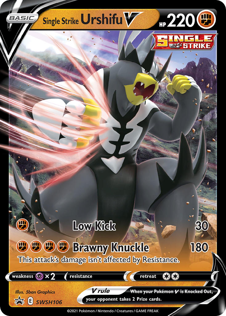 Single Strike Urshifu V⁣ - SWSH Black Star Promos⁣ (Promo)⁣ [106] English / Excellent / Normal