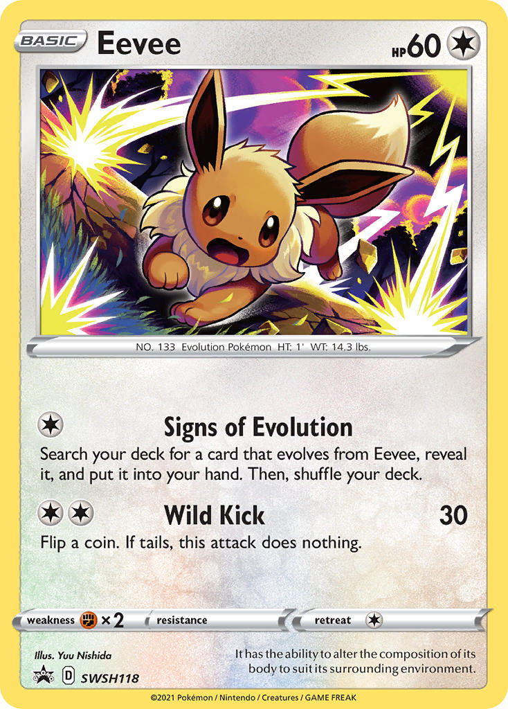 Eevee⁣ - SWSH Black Star Promos⁣ (Promo)⁣ [118] English / Excellent / Normal