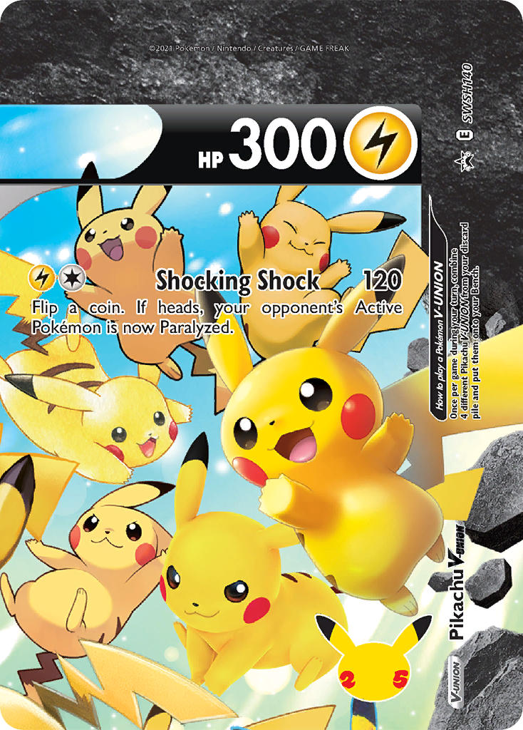 Pikachu V-UNION⁣ - SWSH Black Star Promos⁣ (Promo)⁣ [140] English / Light Played / Normal
