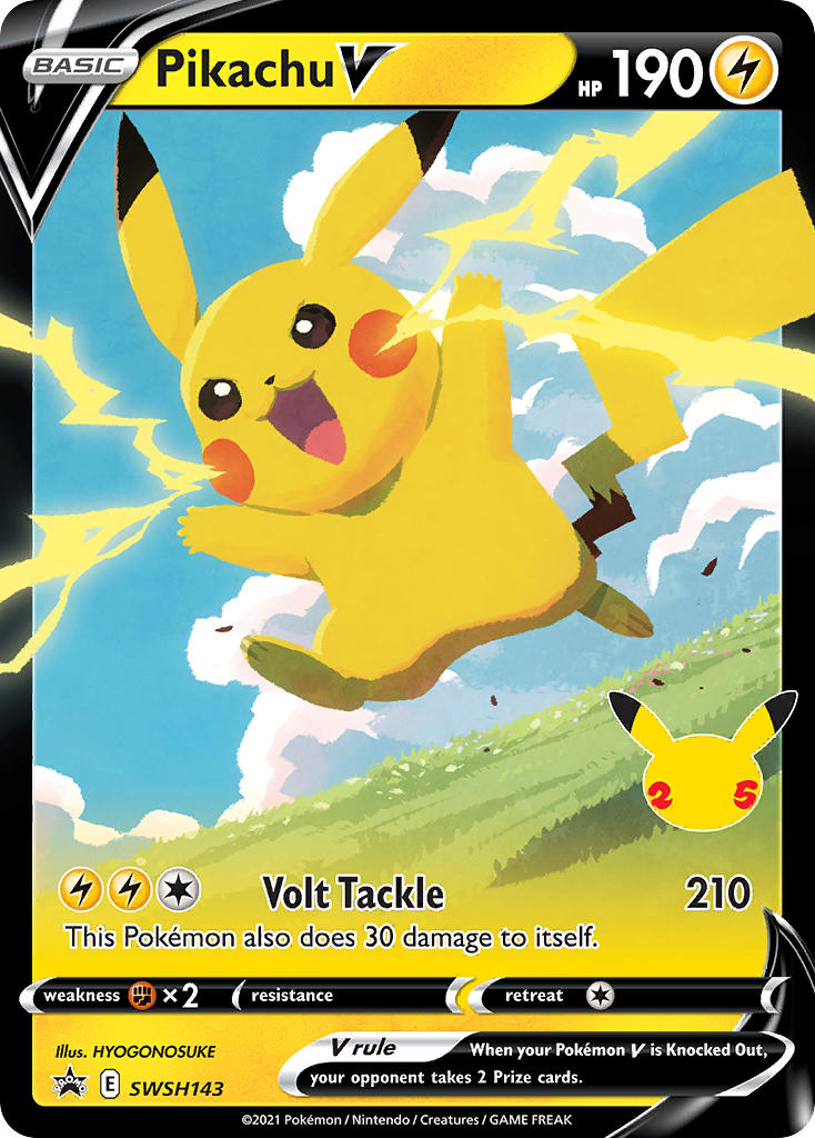 Pikachu V - SWSH Black Star Promos (Promo) [SWSH-143] English / Near Mint / Normal