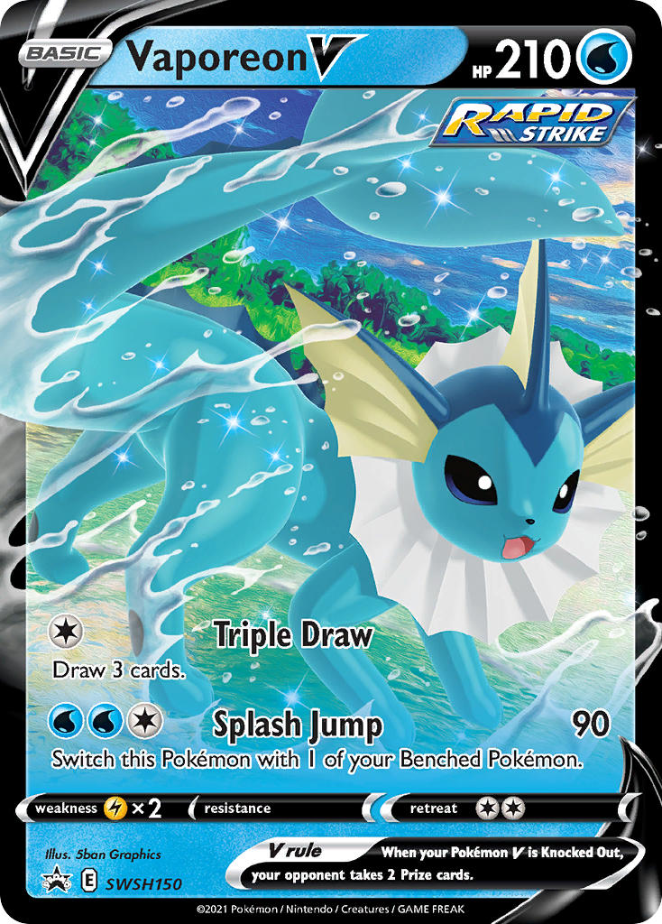 Vaporeon V - SWSH Black Star Promos (Promo) [SWSH-150] English / Near Mint / Normal