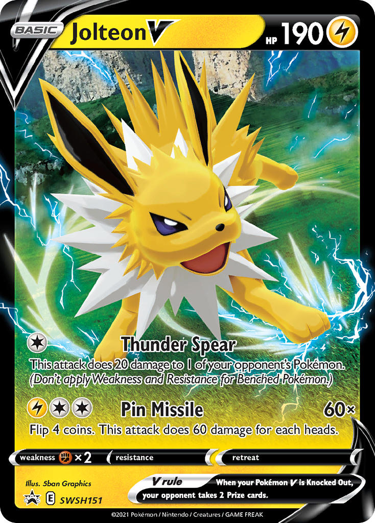 Jolteon V⁣ - SWSH Black Star Promos⁣ (Promo)⁣ [151] English / Excellent / Normal