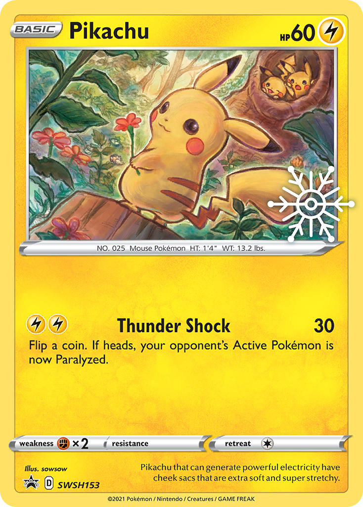 Pikachu⁣ - SWSH Black Star Promos⁣ (Promo)⁣ [153] English / Excellent / Normal