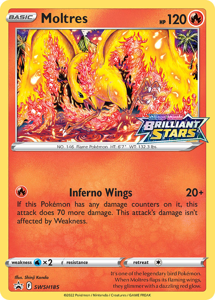 Moltres⁣ - SWSH Black Star Promos⁣ (Promo)⁣ [185] English / Near Mint / Normal