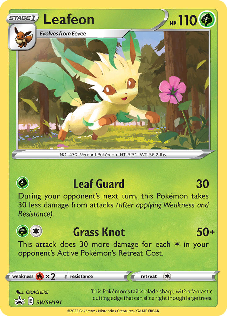 Leafeon⁣ - SWSH Black Star Promos⁣ (Promo)⁣ [191] English / Near Mint / Normal