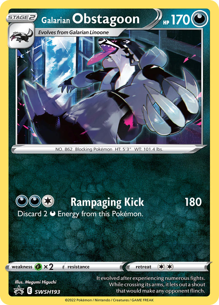 Galarian Obstagoon - SWSH Black Star Promos (Promo) [SWSH-193] English / Near Mint / Normal