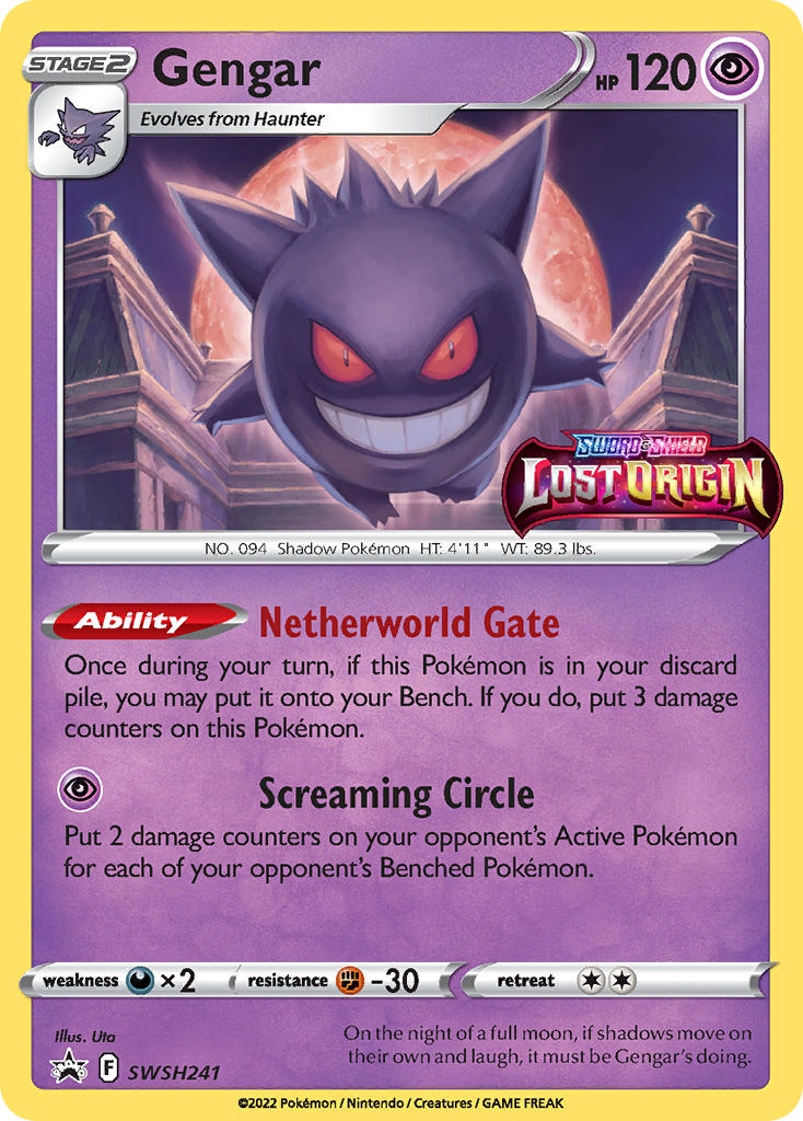 Gengar - SWSH Black Star Promos (Promo) [SWSH-241] English / Excellent / Normal