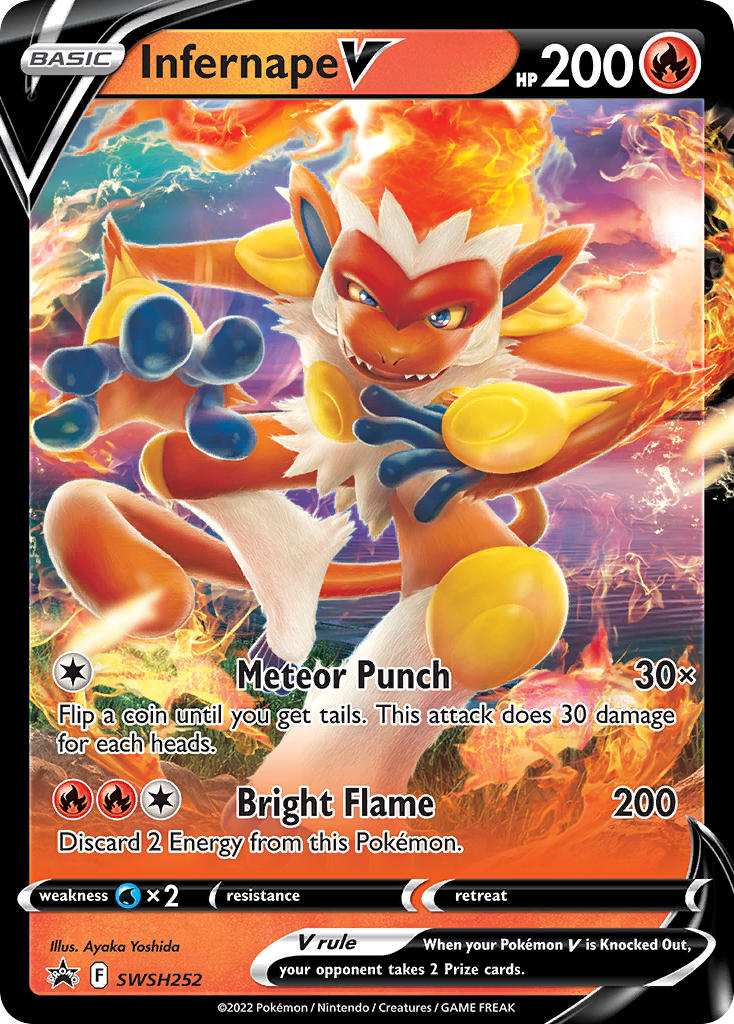 Infernape V⁣ - SWSH Black Star Promos⁣ (Promo)⁣ [252] English / Near Mint / Normal