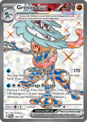 Greninja ex - Full Art - 198/167