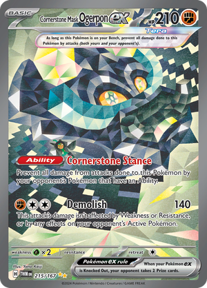 Cornerstone Mask Ogerpon ex - Special Art Rare - 215/167