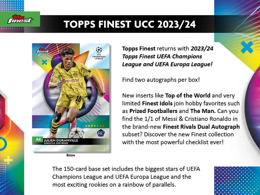 Topps Fodboldkort Finest UEFA Champions League 2023/24 Hobby Box Kortspil