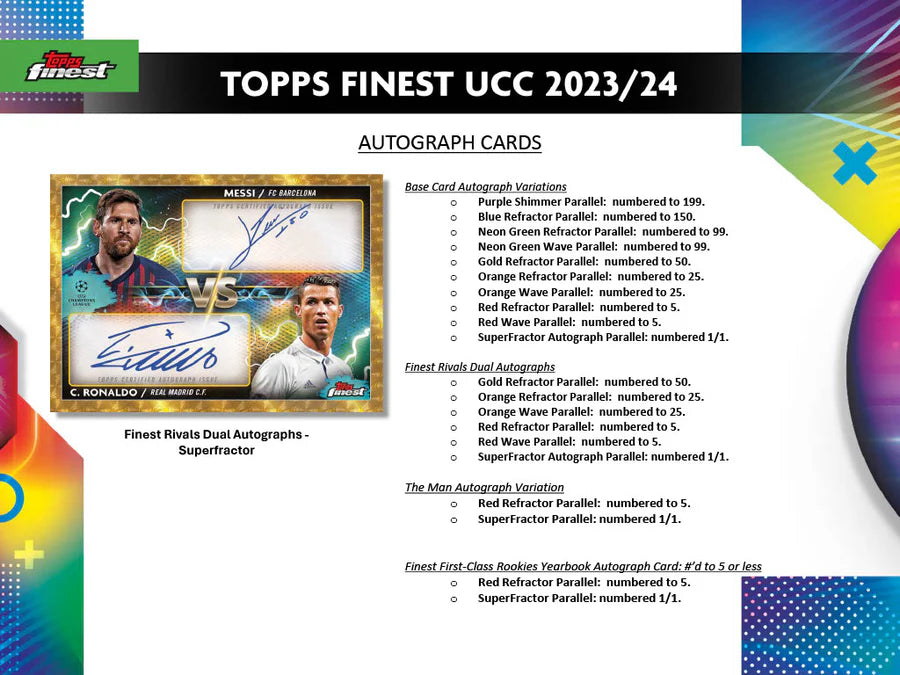 Topps Fodboldkort Finest UEFA Champions League 2023/24 Hobby Box Kortspil