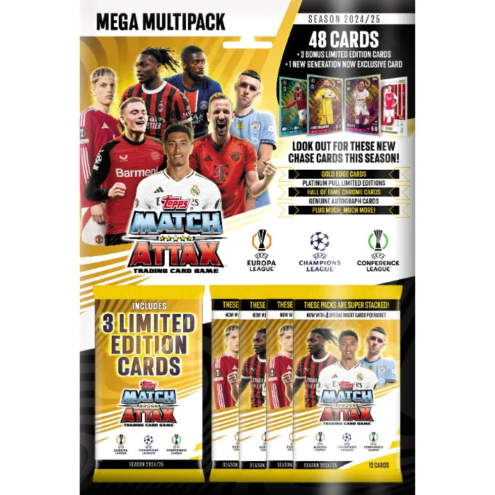 Topps: Match Attax Fodboldkort - UEFA Champions League Season 2024/25 - Mega Multipack