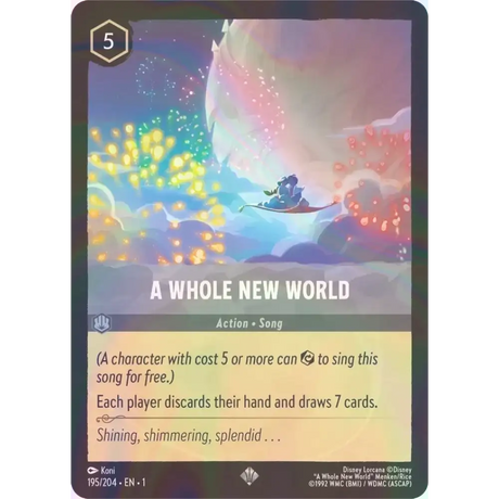 A Whole New World - Foil (Super Rare) - 195/204 - Disney