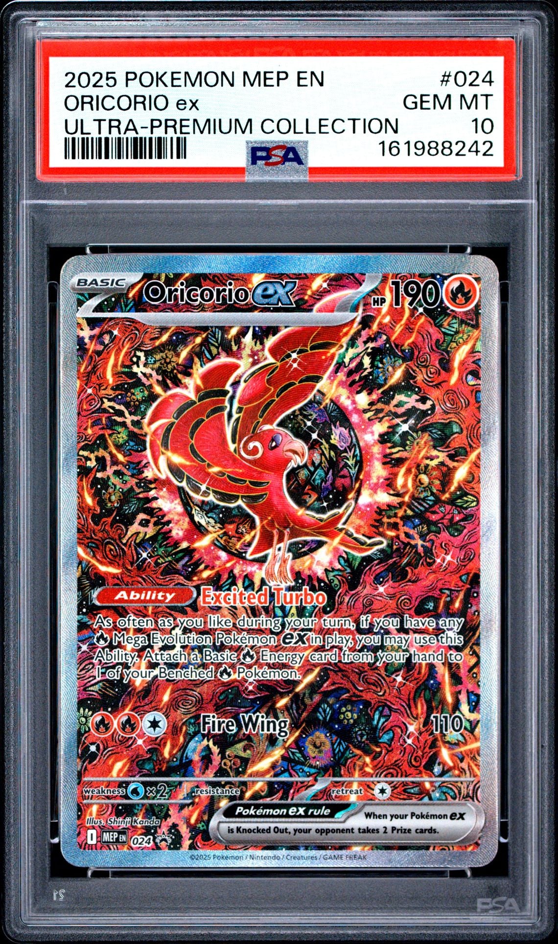 Oricorio ex #024 Mega Evolution Promos PSA 10 - forside