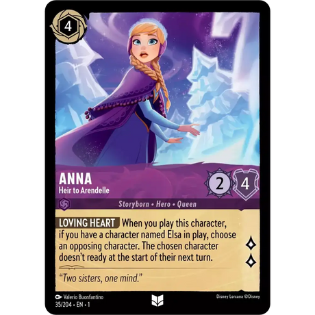 Anna - Heir to Arendelle (Uncommon) - 35/204 - Disney