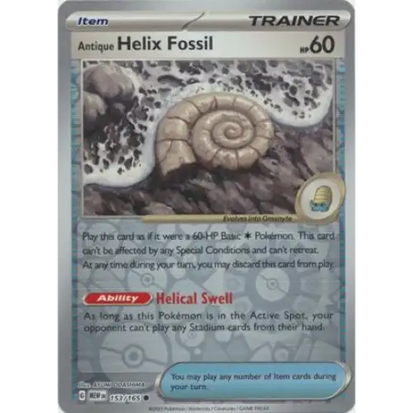 Antique Helix Fossil - Reverse - 153/165 - Enkeltkort