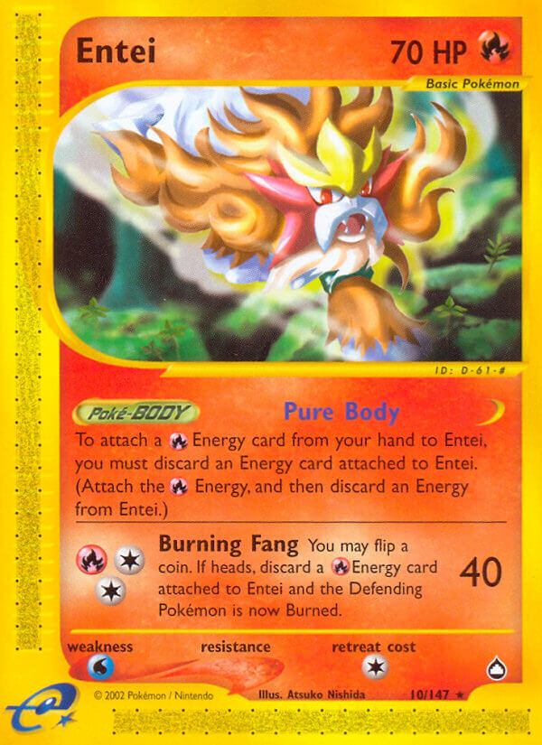 Entei - Aquapolis (Rare) [10] Kortspil