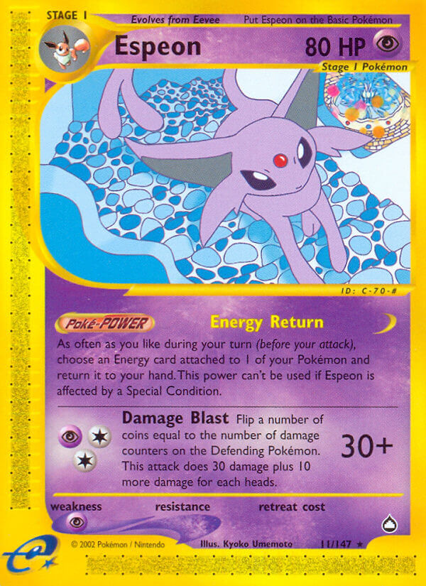 Espeon - Aquapolis (Rare) [11] Kortspil