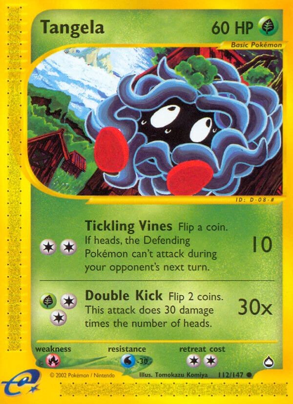 Tangela⁣ - Aquapolis⁣ (Common)⁣ [112] English / Excellent / Normal