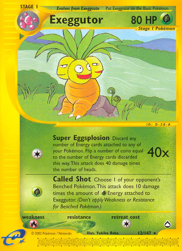 Exeggutor - Aquapolis (Rare) [12] Kortspil