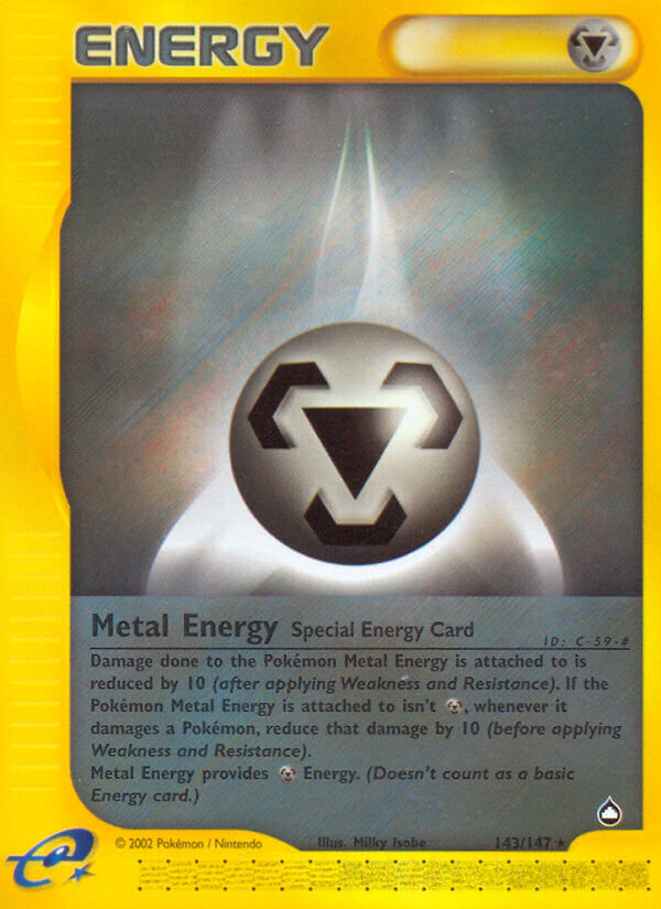 Metal Energy⁣ - Aquapolis⁣ (Rare)⁣ [143] English / Good / Reverse-Holo Normal
