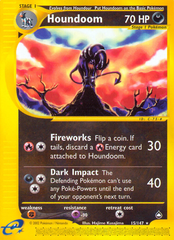 Houndoom - Aquapolis (Rare) [15] Kortspil