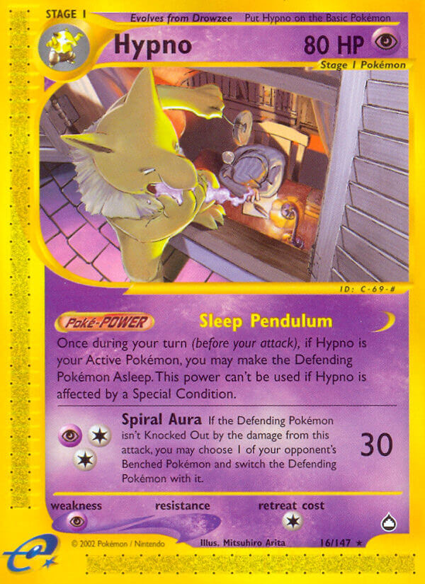 Hypno - Aquapolis (Rare) [16] Kortspil