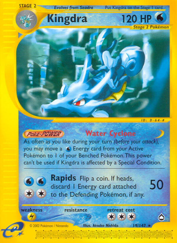 Kingdra⁣ - Aquapolis⁣ (Rare)⁣ [19] English / Poor / Normal