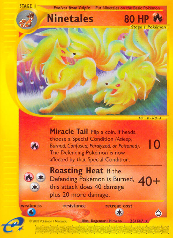 Ninetales⁣ - Aquapolis⁣ (Rare)⁣ [25] English / Near Mint / Normal