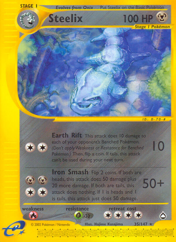Steelix⁣ - Aquapolis⁣ (Rare)⁣ [35] English / Played / Reverse-Holo Normal