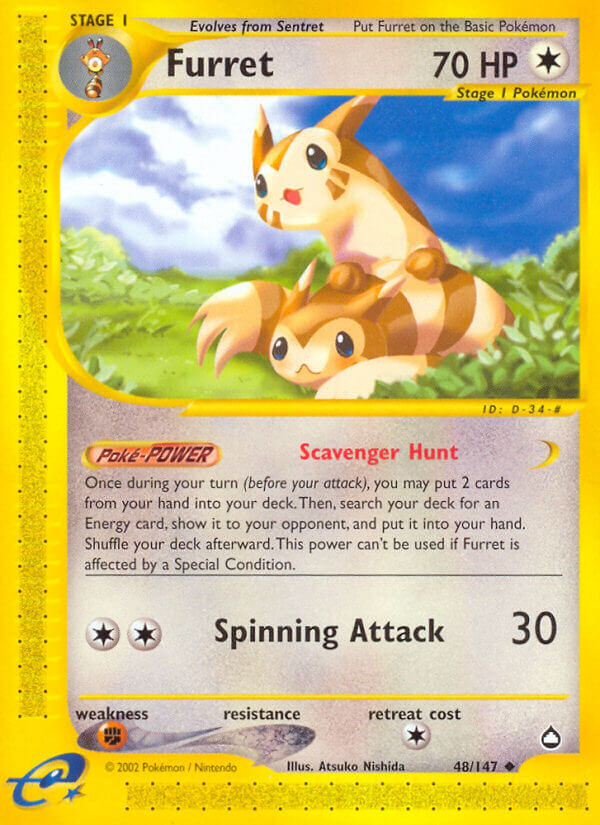Furret⁣ - Aquapolis⁣ (Uncommon)⁣ [48] English / Excellent / Normal