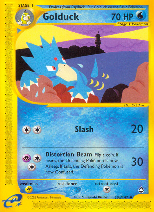 Golduck⁣ - Aquapolis⁣ (Uncommon)⁣ [50b] English / Good / Reverse-Holo Normal