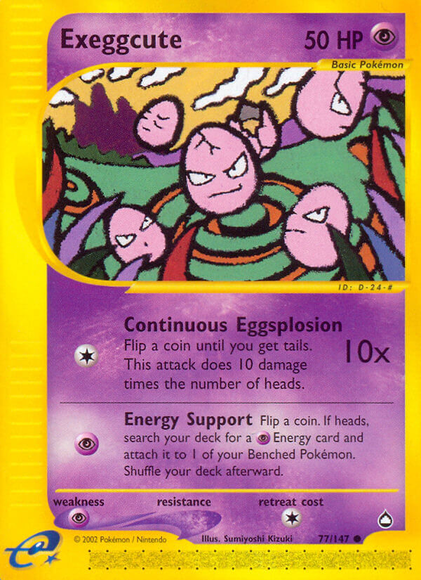 Exeggcute⁣ - Aquapolis⁣ (Common)⁣ [77] English / Excellent / Normal