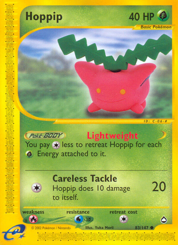 Hoppip⁣ - Aquapolis⁣ (Common)⁣ [83] English / Light Played / Normal