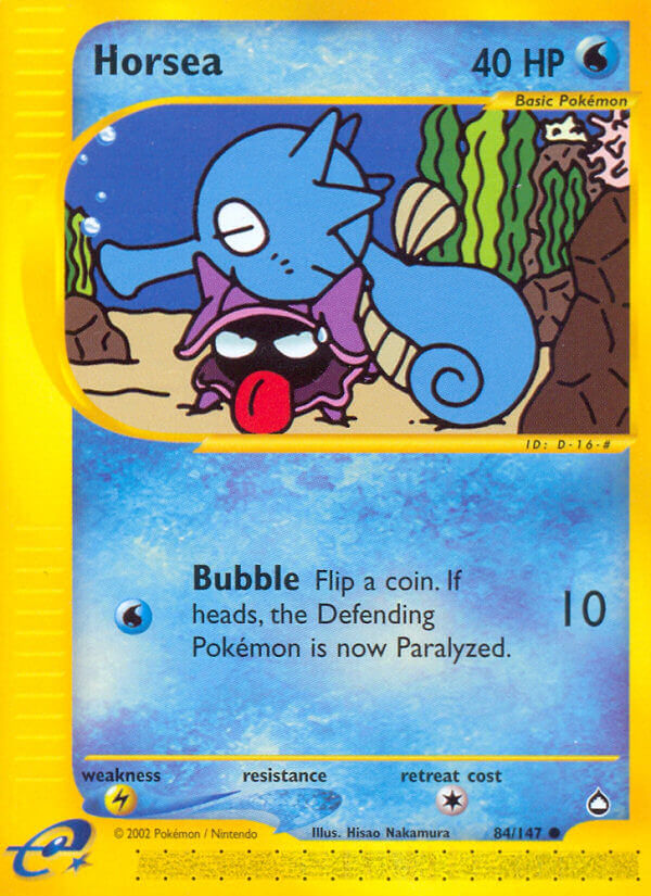 Horsea⁣ - Aquapolis⁣ (Common)⁣ [84] English / Good / Normal
